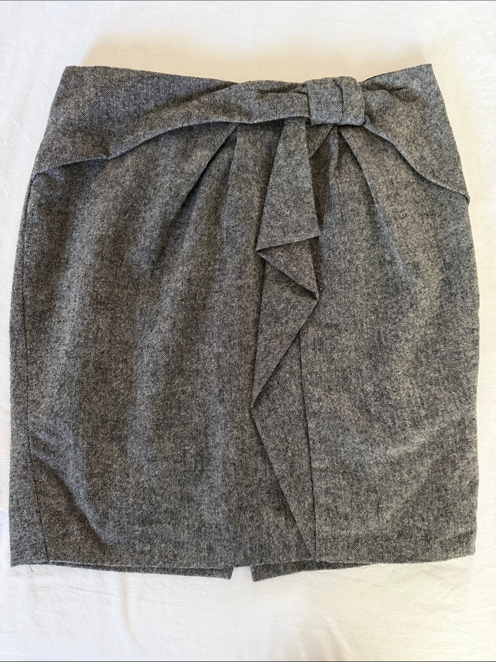 Banana Republic Gray Bow-Detail Pencil Skirt